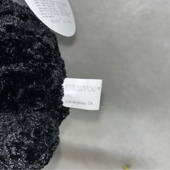 Kellytoy vampire plush Chenille black & white 9" vintage halloween - Picture 9 of 12
